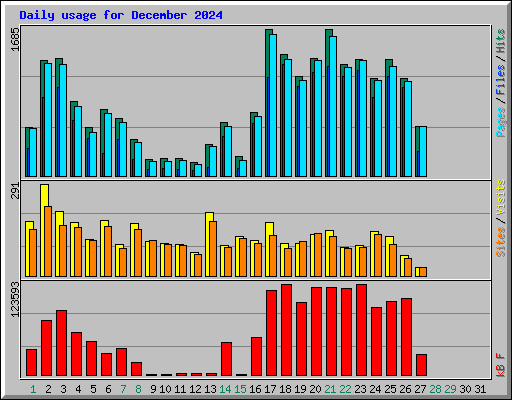 Daily usage for December 2024