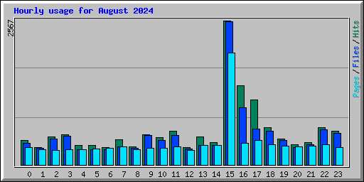 Hourly usage for August 2024