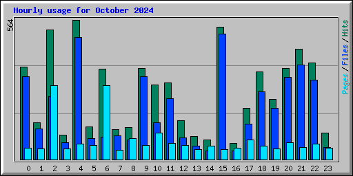 Hourly usage for October 2024